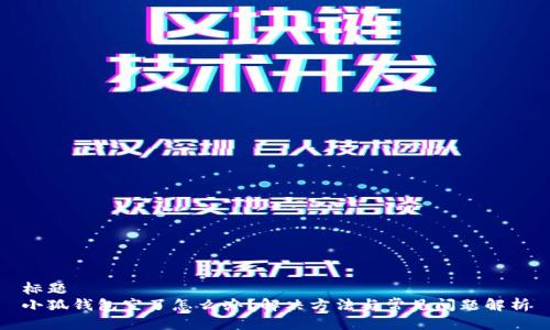 标题
小狐钱包空了怎么办？解决方法与常见问题解析